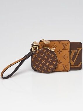 Louis Vuitton Pouch LV Trio Giant Monogram reverse LV wristlet LV wallet